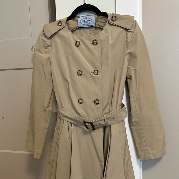 Prada belted trench coat with full skirt IT40 (US 2/4) - Picture 5 of 14